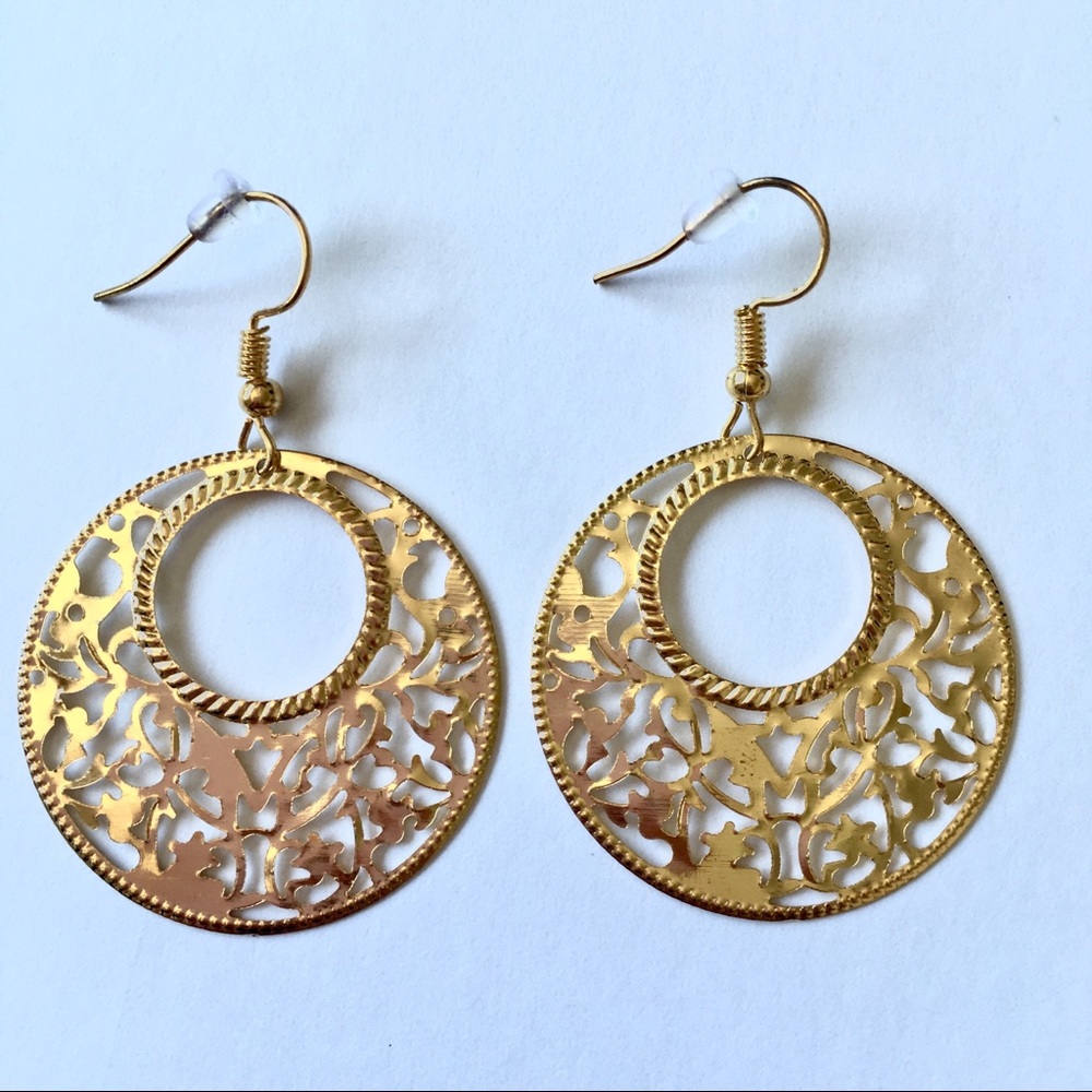 bohemian gold statement earrings 🖤 - Picture 3 of 4